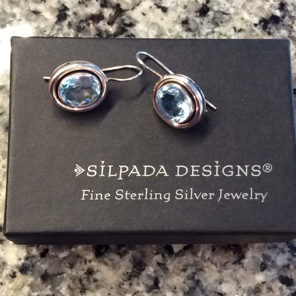 Silpada Blue Topaz Earrings